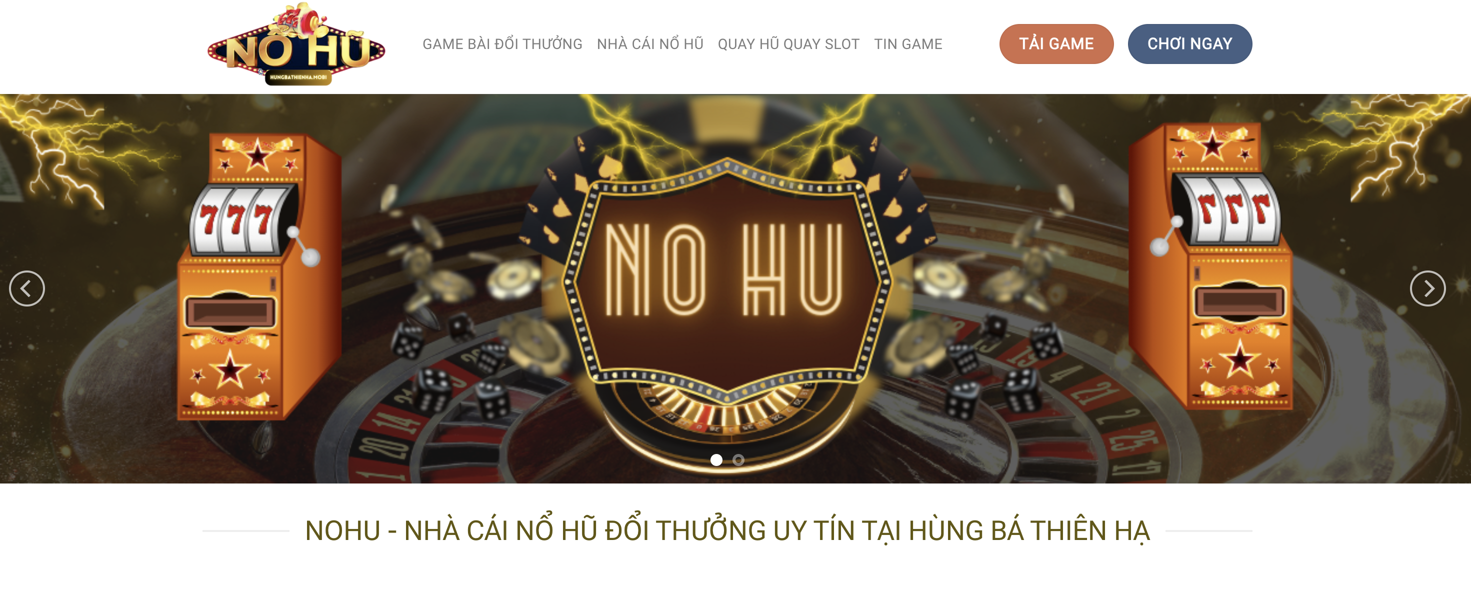 web nohu hùng bá thiên hạ